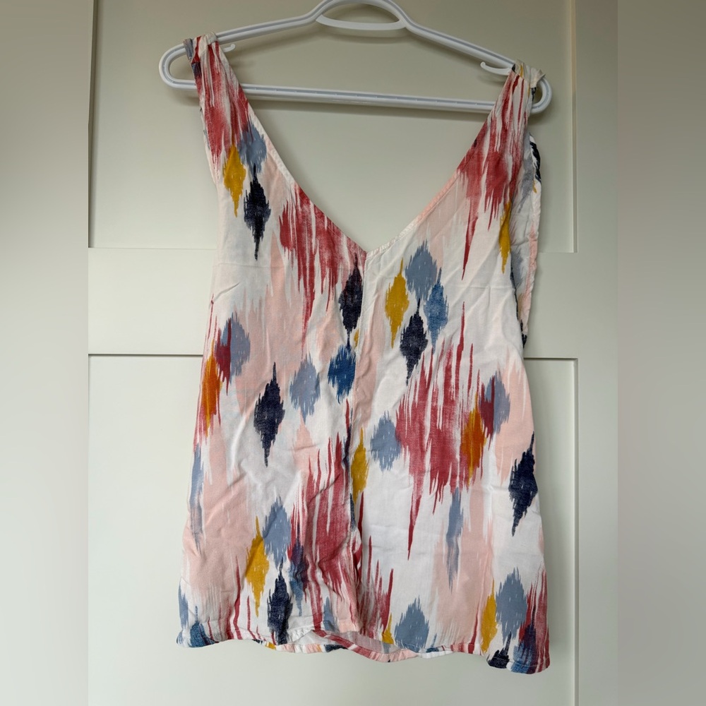 Multicolor Open Back Tank Top